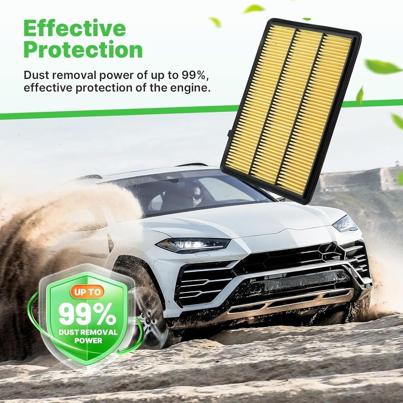 RVgolf فلاتر هواء المحرك والكابينة تناسب إنفينيتي QX50 2.0L 2019-2025، إنفينيتي QX55 2022-2025 استبدال فلتر هواء المحرك فلتر هواء الكابينة ملحقات السيارات# 165465NA1C 272775NA1A - Image 3